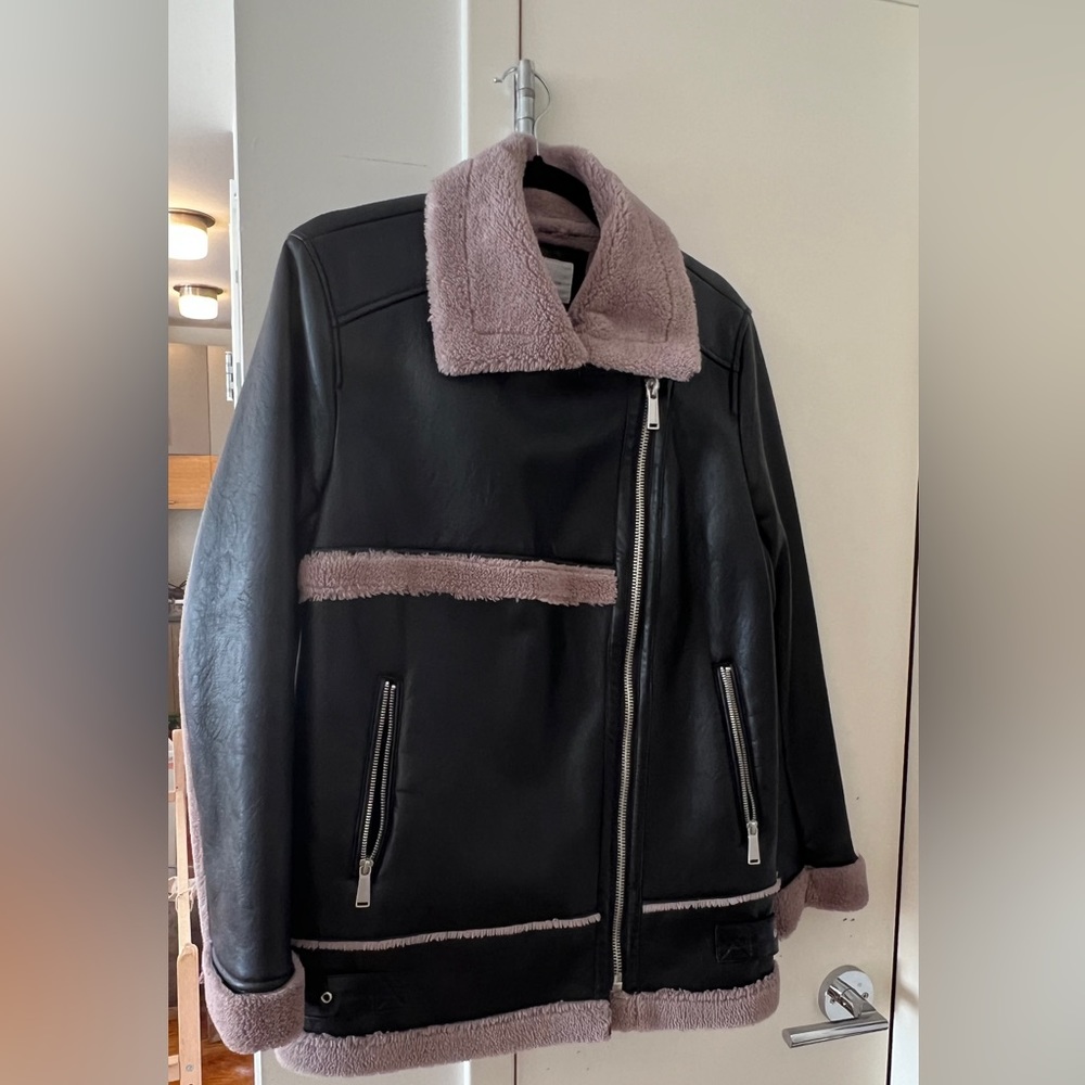 BCBG faux leather jacket